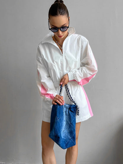 Premium Zipper Hoodie Set Damen 2-teilig – Langarm Kapuzenpullover & Shorts Casual Activewear - Sportswear Iron Monkey 23