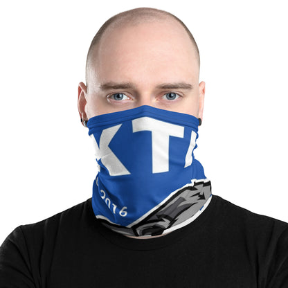 Multifunktionstuch von Sportswear Iron Monkey 23 mit Allover-Druck, weißes Neck Gaiter, vielseitig tragbar und stylisch.