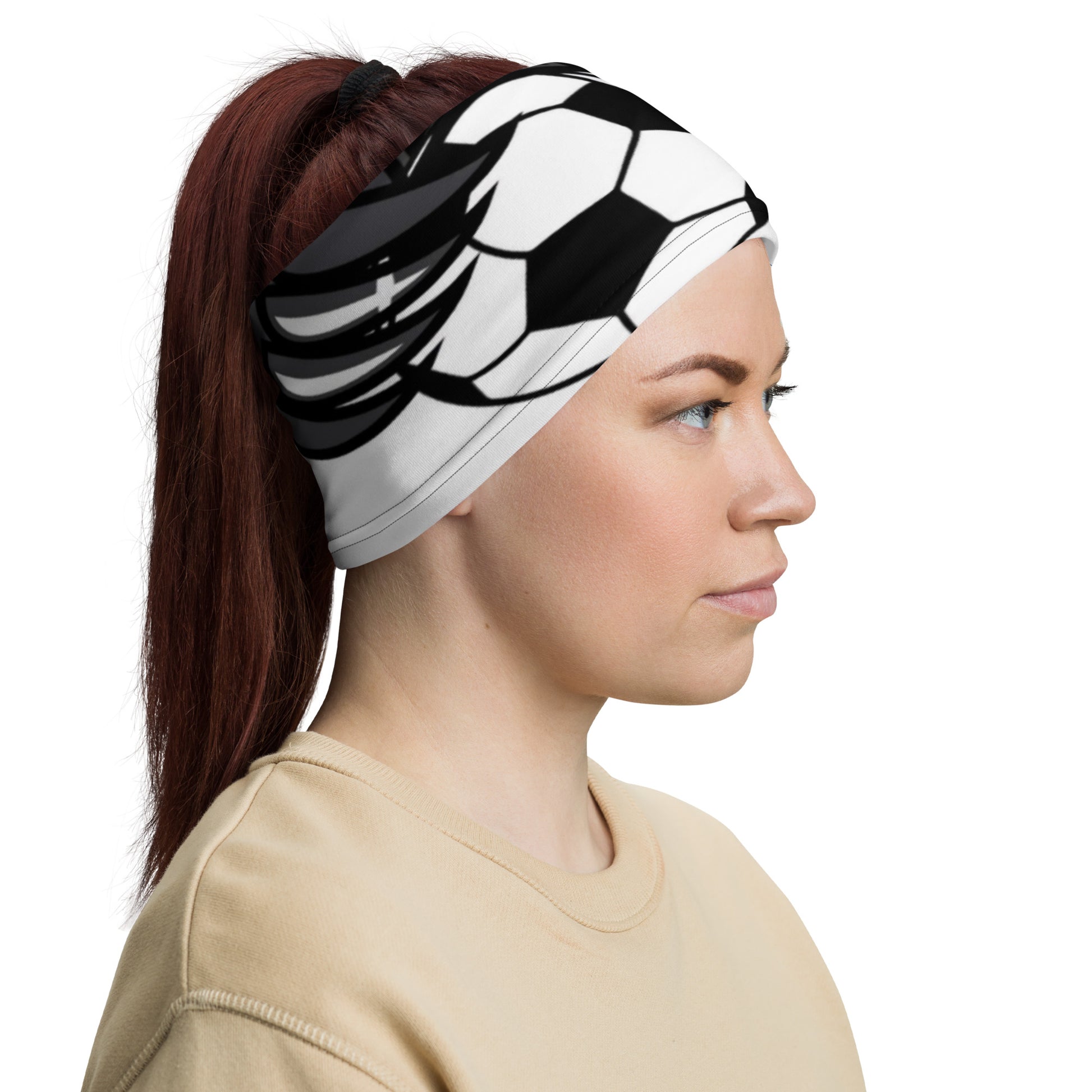 Multifunktionstuch von Sportswear Iron Monkey 23 mit Allover-Print, weißes Schlauchschal für Sport und Outdoor-Aktivitäten
