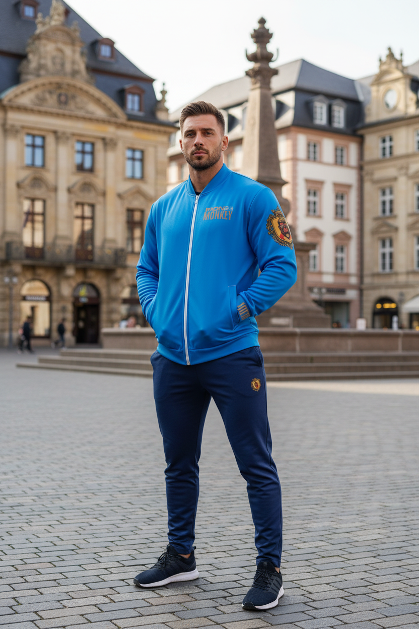 Blue Edition Unisex Bomberjacke - Fleece-Innenseite YKK Premium