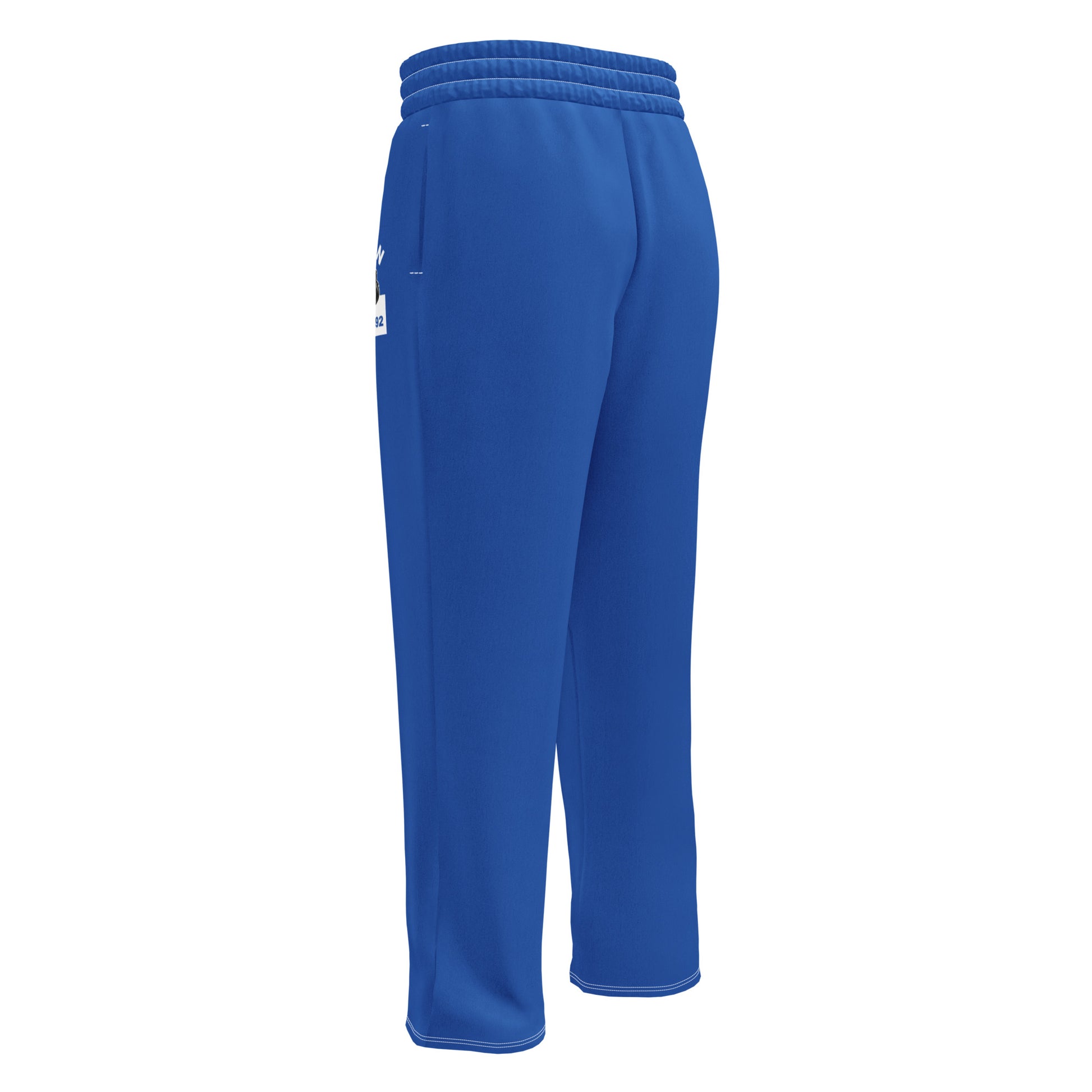 Unisex-Joggingshose von Sportswear Iron Monkey 23 mit weitem Bein und Allover-Druck, weiße Rückansicht