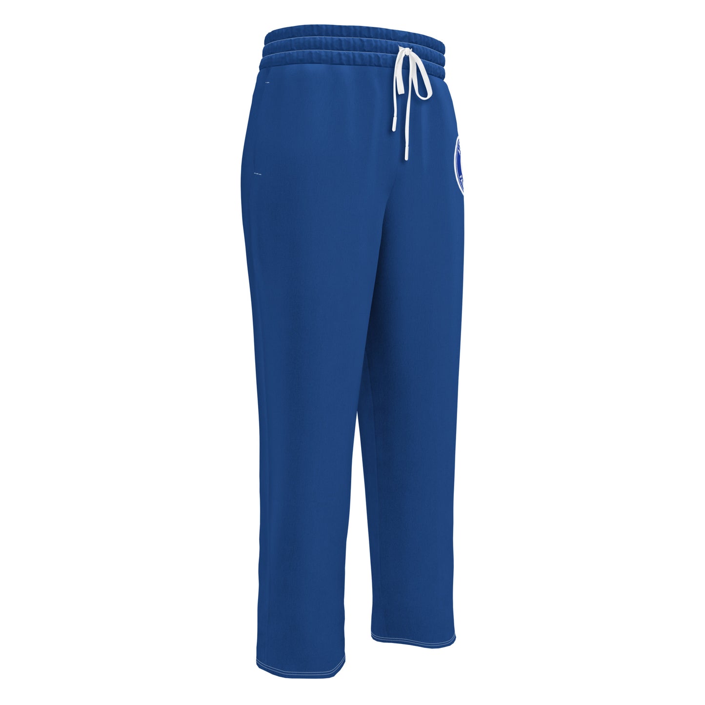 Weißer, recycelter Unisex-Jogginghose mit weitem Bein und Allover-Print von Sportswear Iron Monkey 23, Fanclub Alte Dame 1892.