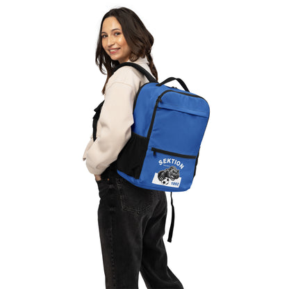 Schwarzer Allzweck-Rucksack von Sportswear Iron Monkey 23 mit Allover-Print und vielseitigem Design.