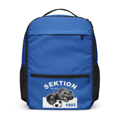 Schwarzer Allzweck-Rucksack von Sportswear Iron Monkey 23 mit All-over-Druck, Frontansicht, vielseitiger Alltagstasche