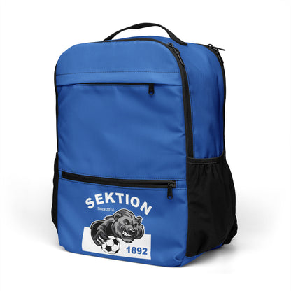 Schwarzer Allzweck-Rucksack von Sportswear Iron Monkey 23 mit Allover-Druck, links vorne sichtbar, für vielseitigen Gebrauch.