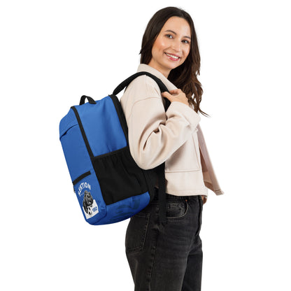 Schwarzer Allzweck-Rucksack der Marke Sportswear Iron Monkey 23 mit All-over-Print, seitliche Ansicht