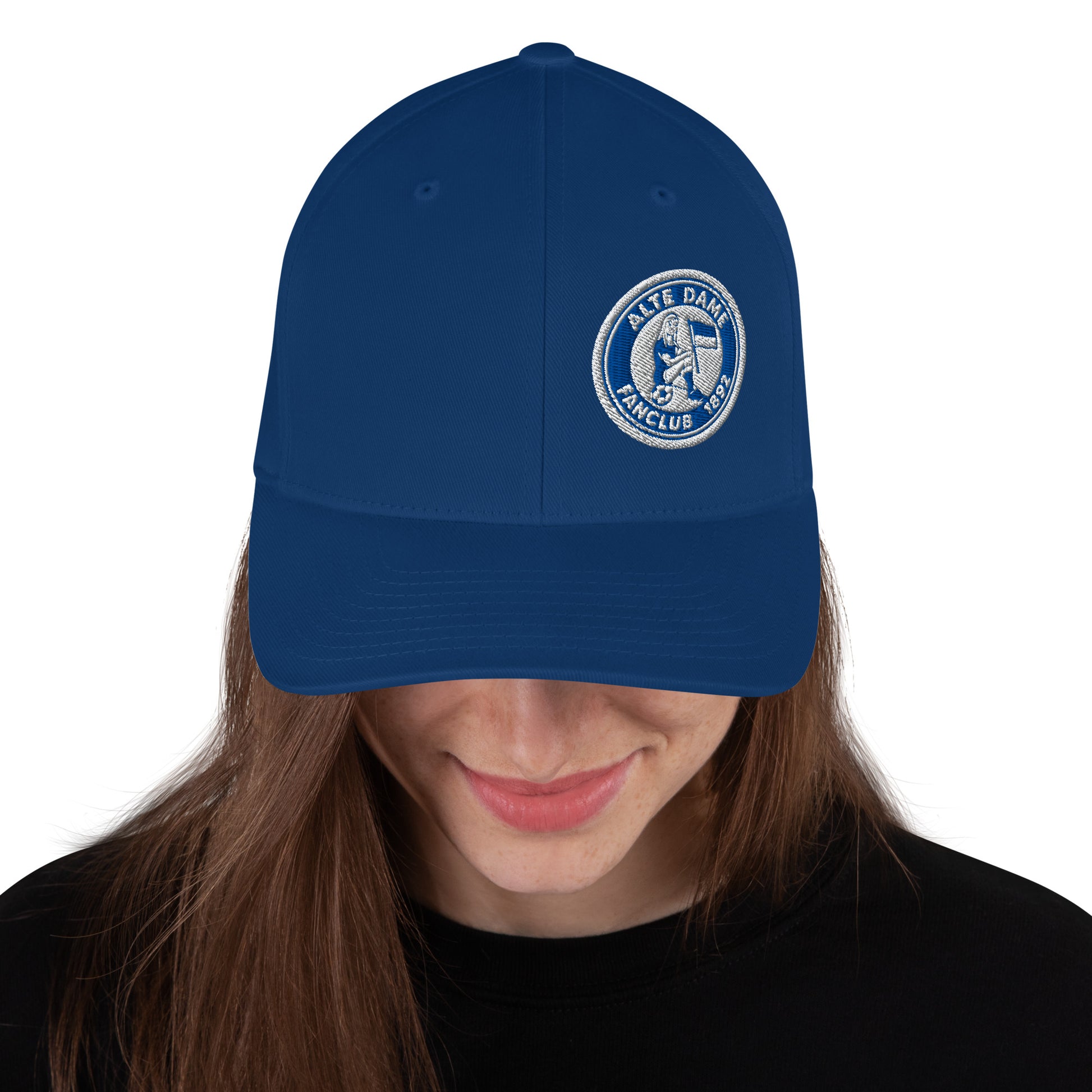Strukturierte Cord-Cap in Royalblau mit geschlossener Rückseite, Fanclub Alte Dame 1892, Sportswear Iron Monkey 23, Accessoire