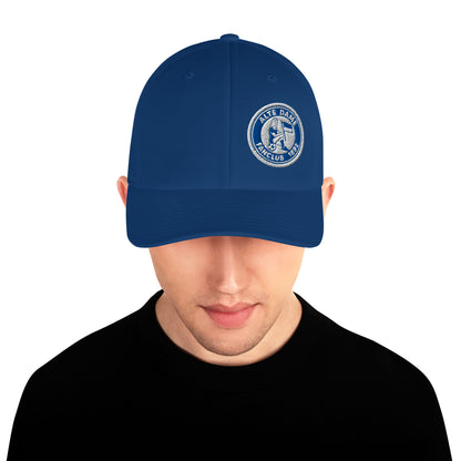 Strukturierte Cord-Cap in Royalblau mit geschlossener Rückseite, Fanclub Alte Dame 1892, Sportswear Iron Monkey 23, Accessoire