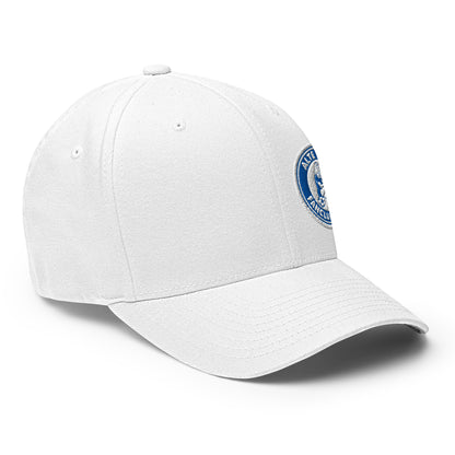 Weiße strukturierte Cord-Cap mit geschlossener Rückseite und Fanclub-Logo der Alten Dame 1892, Sportswear Iron Monkey 23.