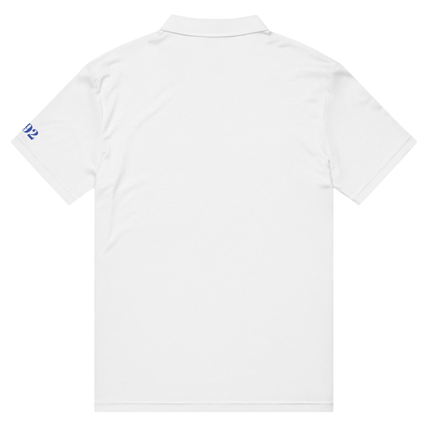 Schmal geschnittenes Herren-Polo-Shirt von Sportswear Iron Monkey 23 mit All-Over-Print in Weiß, Rückenansicht