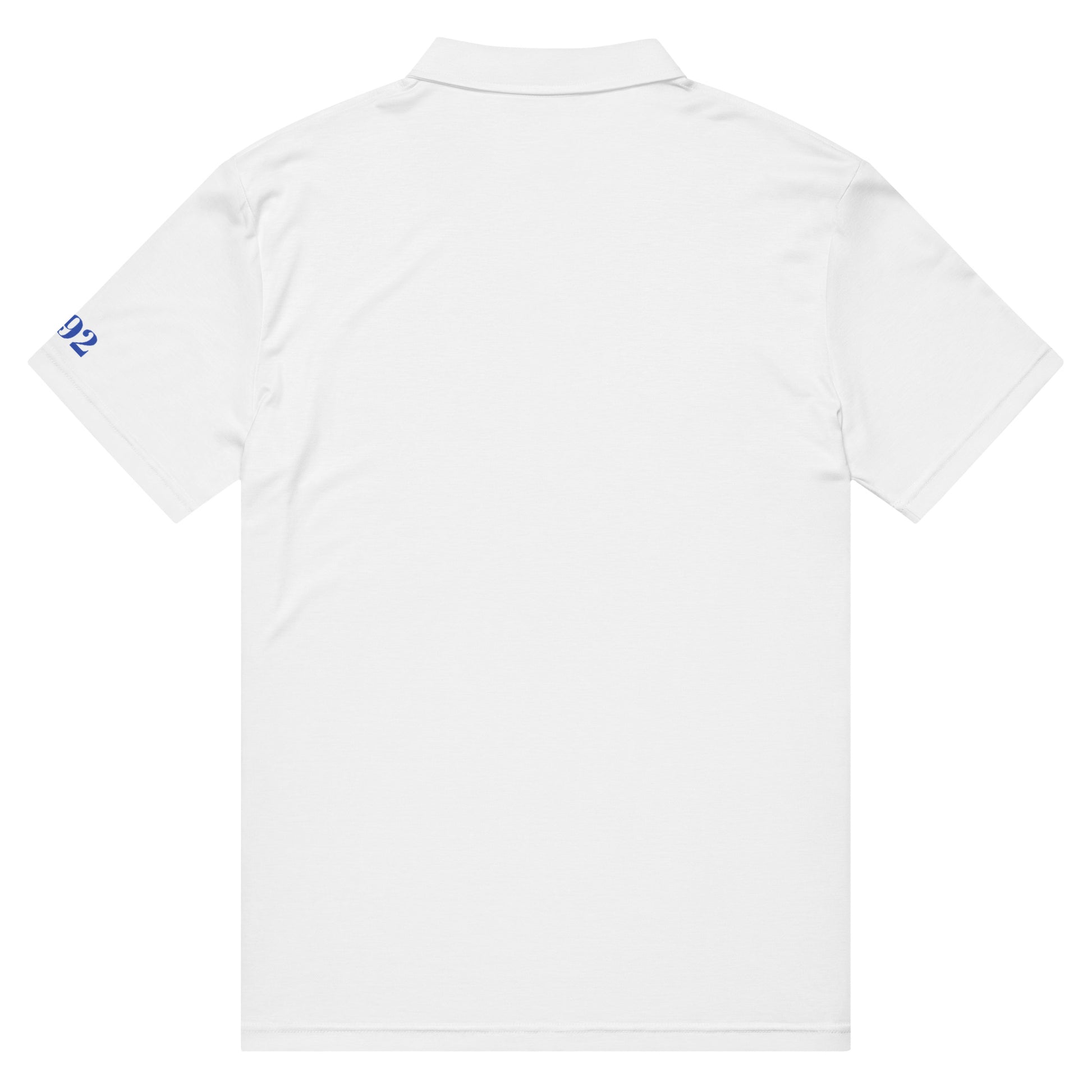 Schmal geschnittenes Herren-Polo-Shirt von Sportswear Iron Monkey 23 mit All-Over-Print in Weiß, Rückenansicht