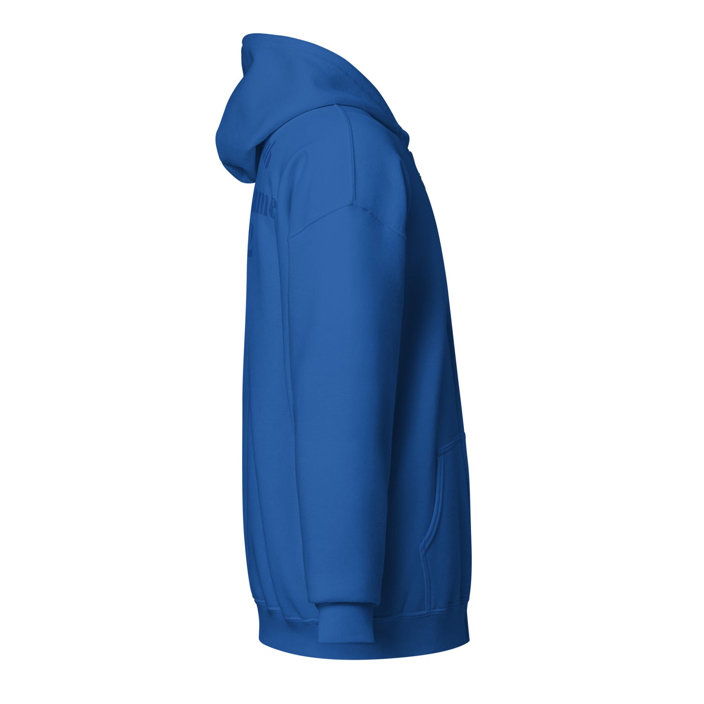 Unisex Heavy-Blend Zip Hoodie von Sportswear Iron Monkey 23 mit Fanclub Alte Dame 1892 Logo in Royalblau, bequem und stylisch.