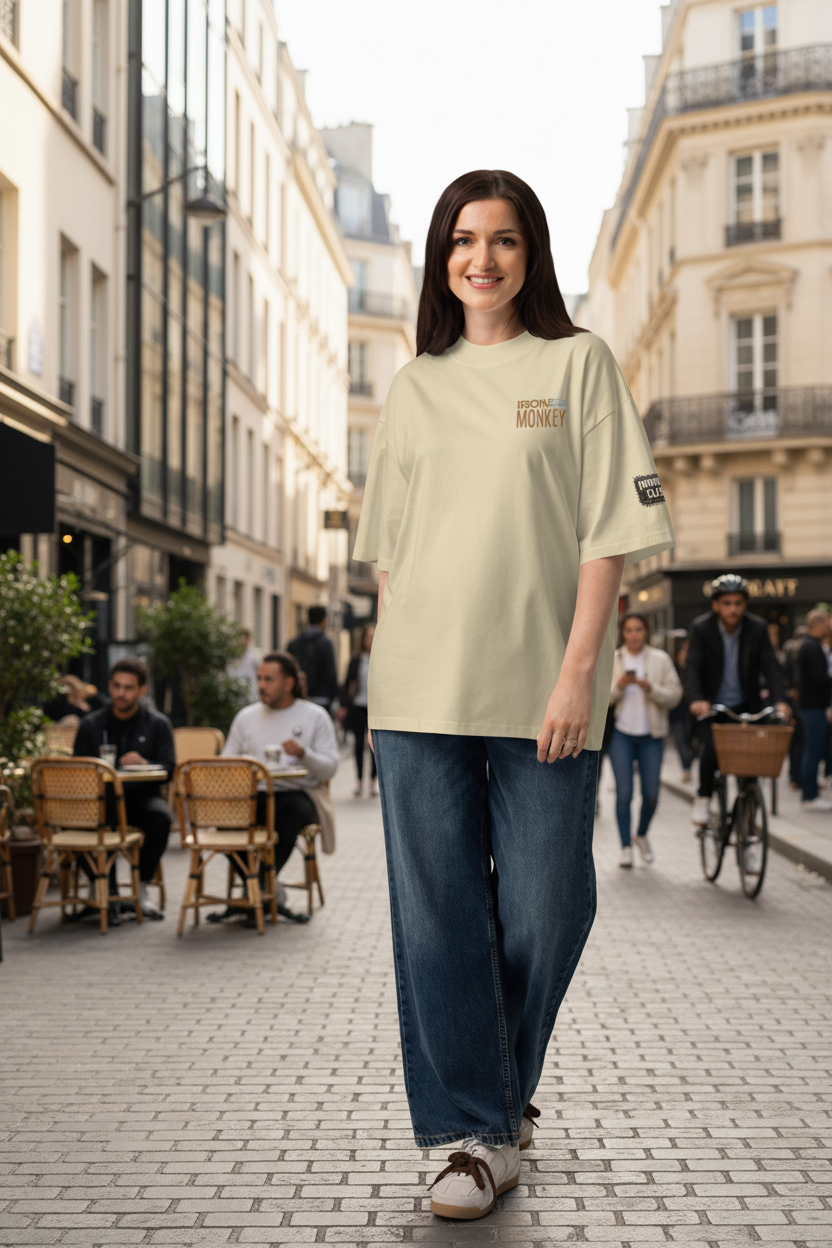 Oversized Bio-T-Shirt Unisex | Breiter Kragen | Nachhaltige Baumwolle - Sportswear Iron Monkey 23