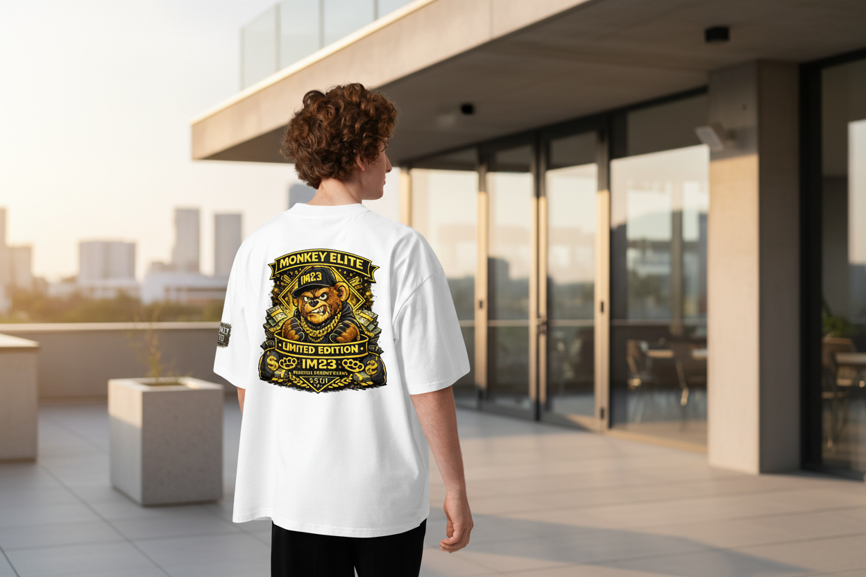 Oversized Bio-T-Shirt Unisex | Breiter Kragen | Nachhaltige Baumwolle - Sportswear Iron Monkey 23