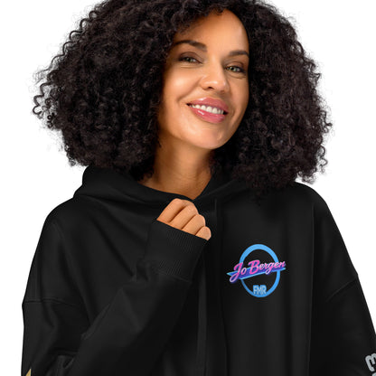 Unisex Bio-Hoodie von Sportswear Iron Monkey 23, lockerer Schnitt in Schwarz, nachhaltiges Organic-Design, vorne sichtbar.
