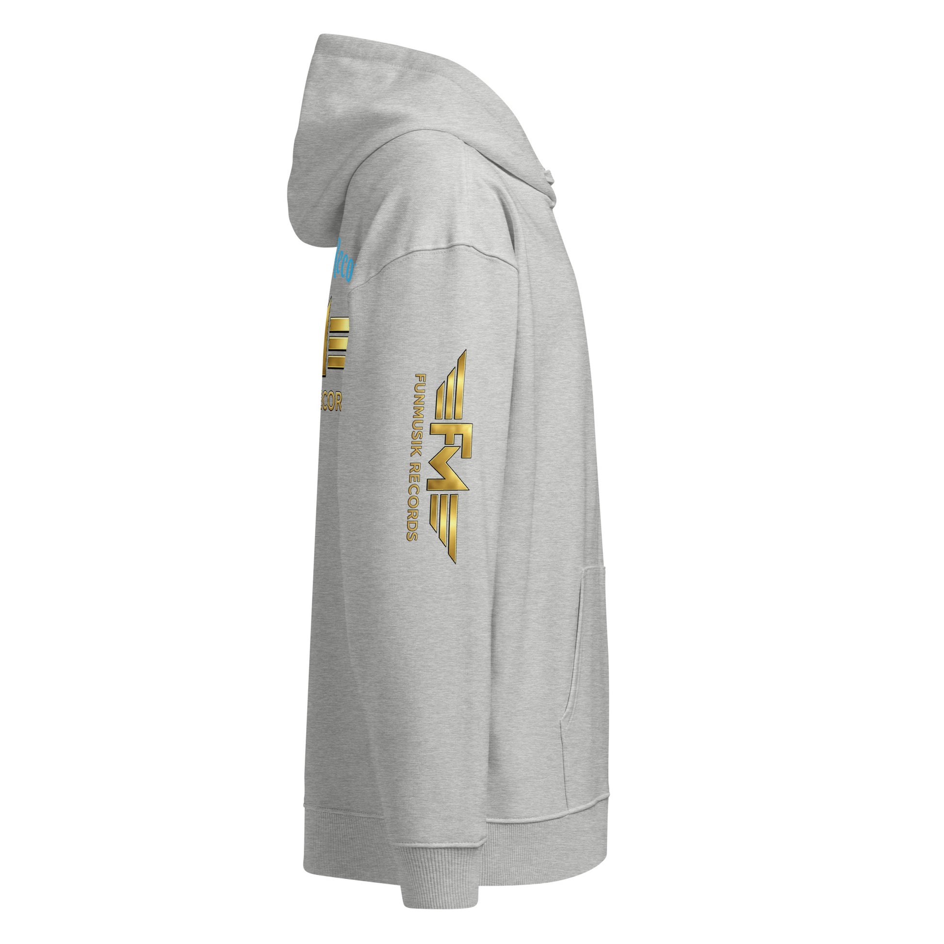 Lockerer Bio-Hoodie für Unisex, Sportswear Iron Monkey 23, in heather-grau, aus nachhaltigem Bio-Material, entspanntes Design.