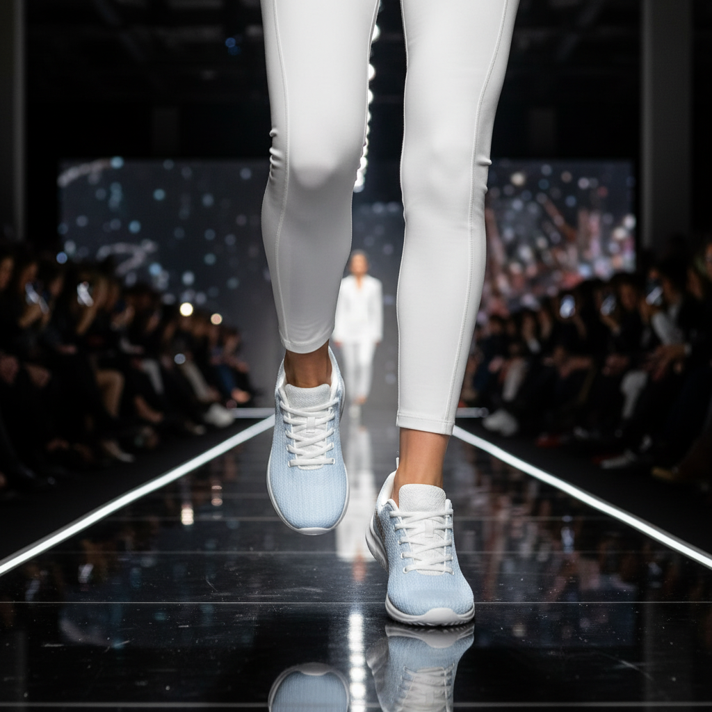 Blue Edition Flyknit Sport Sneaker Damen - Ultraleicht EVA-Sohle